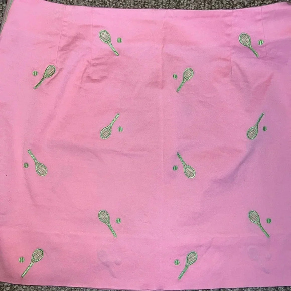 LILLY PULITZER PINK AND GREEN TENNIS SKIRT SIZE 14 - Picture 4 of 10